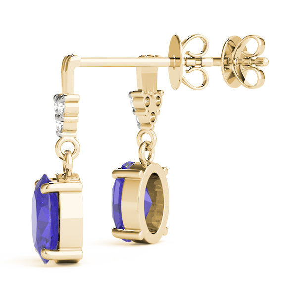 Oval Gemstone Earrings · 0.06 ct tw