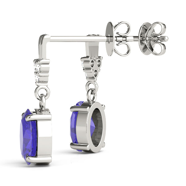 Oval Gemstone Earrings · 0.06 ct tw