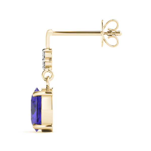 Oval Gemstone Earrings · 0.06 ct tw