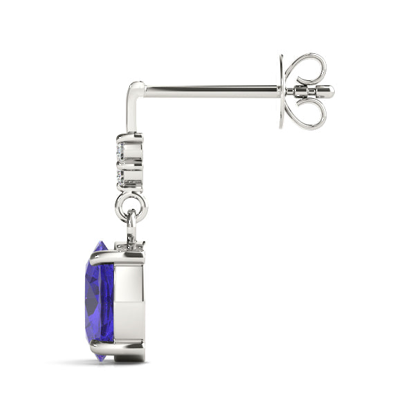 Oval Gemstone Earrings · 0.06 ct tw