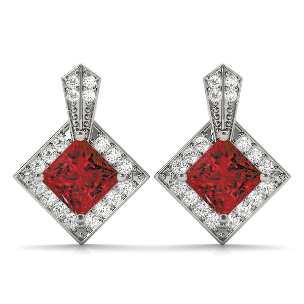 Square Fashion Diamond Earrings · 1.77 ct tw