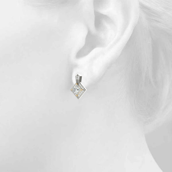 Square Fashion Diamond Earrings · 1.77 ct tw