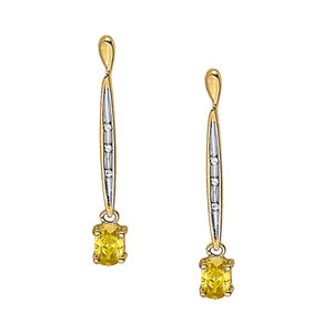 Oval Gemstone Earrings · 0.03 ct tw