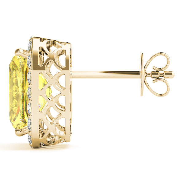 Emerald Halo Diamond Earrings · 0.30 ct tw