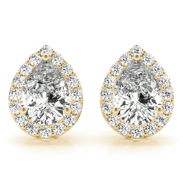 Pear Halo Diamond Earrings · 0.24 ct tw