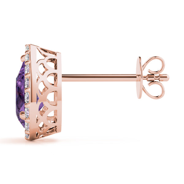 Pear Halo Diamond Earrings · 0.30 ct tw