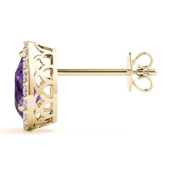 Pear Halo Diamond Earrings · 0.24 ct tw