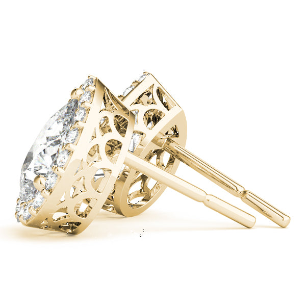 Pear Halo Diamond Earrings · 0.30 ct tw