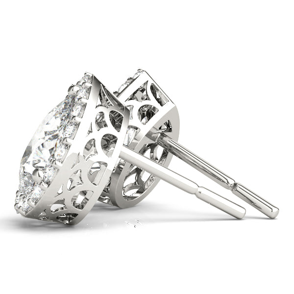 Pear Halo Diamond Earrings · 0.30 ct tw