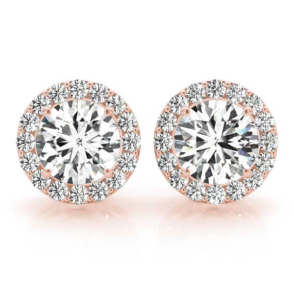 Round Halo Diamond Earrings · 2.80 ct tw
