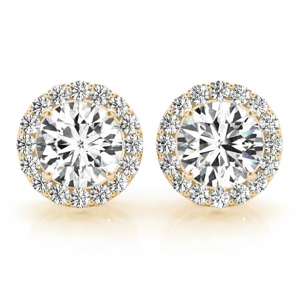 Round Halo Diamond Earrings · 1.87 ct tw