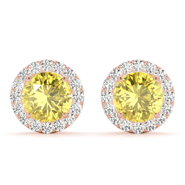 Round Halo Diamond Earrings · 0.67 ct tw