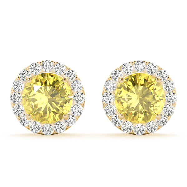 Round Halo Diamond Earrings · 1.87 ct tw