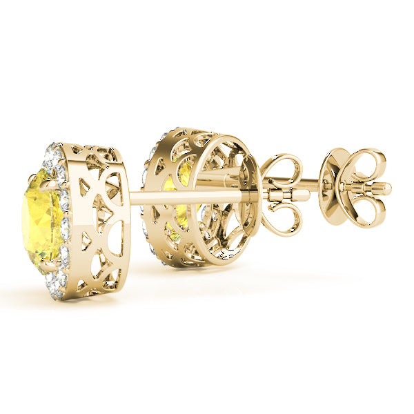 Round Halo Diamond Earrings · 0.67 ct tw