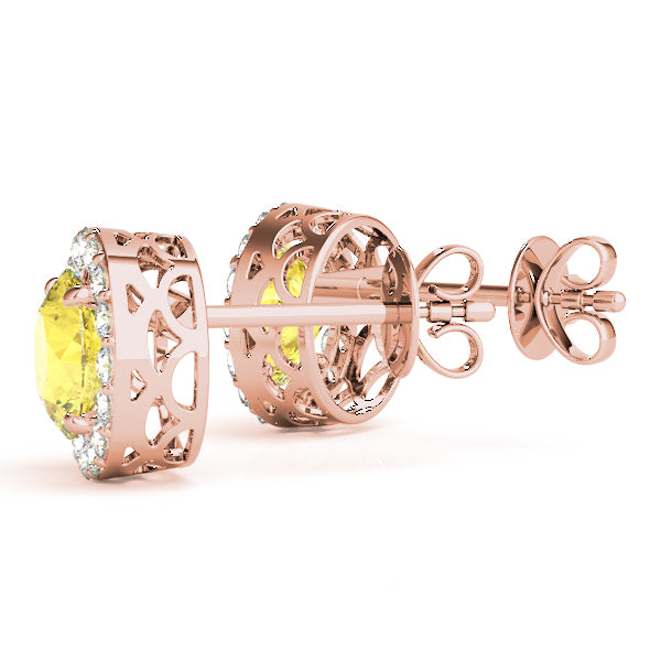 Round Halo Diamond Earrings · 1.87 ct tw