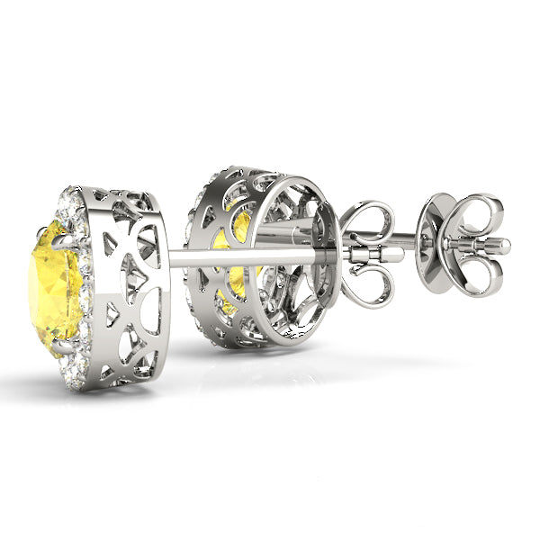Round Halo Diamond Earrings · 0.67 ct tw