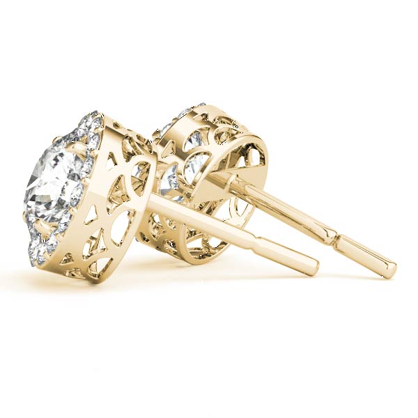 Round Halo Diamond Earrings · 0.67 ct tw