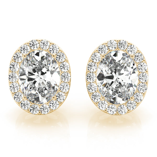 Oval Halo Diamond Earrings · 0.33 ct tw