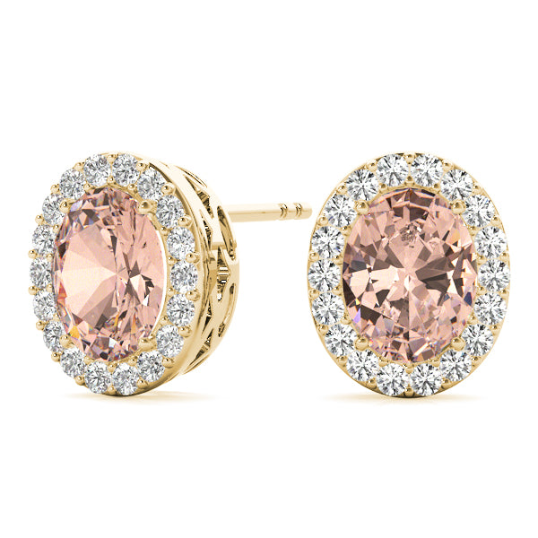 Oval Halo Diamond Earrings · 0.21 ct tw