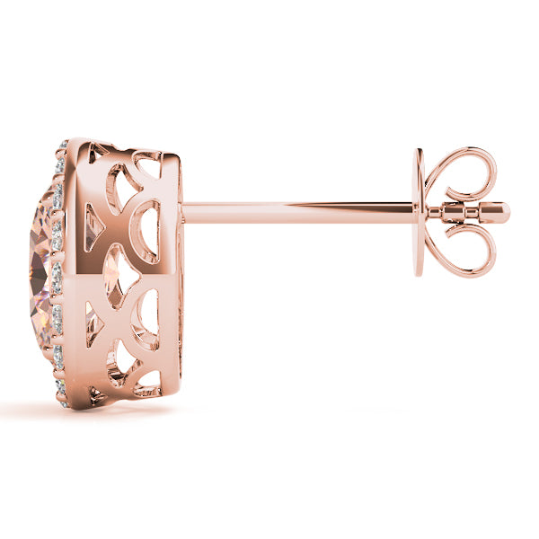 Oval Halo Diamond Earrings · 0.36 ct tw