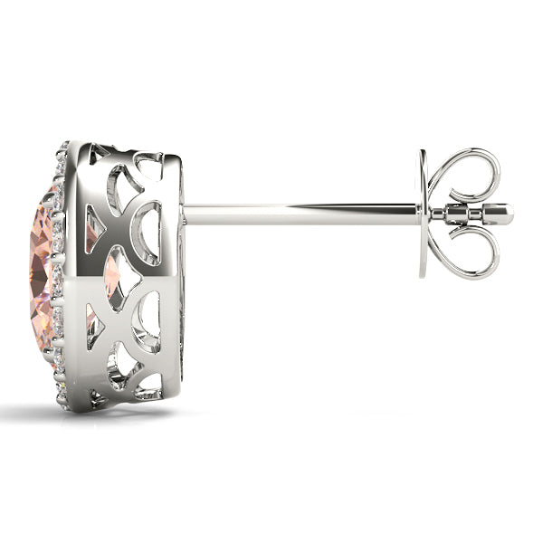 Oval Halo Diamond Earrings · 0.42 ct tw