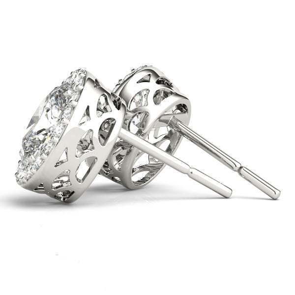 Oval Halo Diamond Earrings · 0.36 ct tw