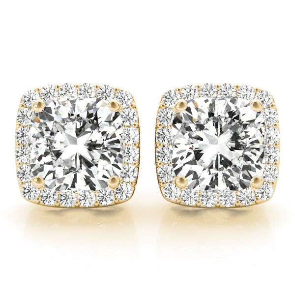 Cushion Halo Diamond Earrings · 0.42 ct tw