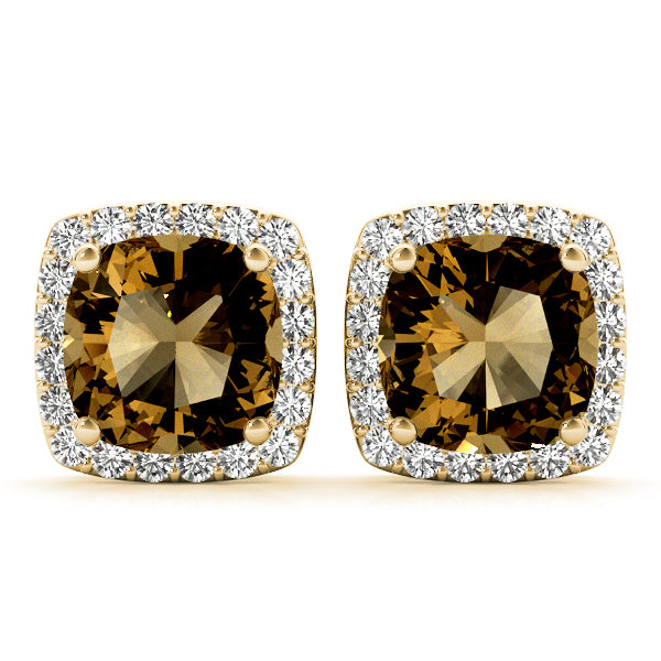 Cushion Halo Diamond Earrings · 0.24 ct tw