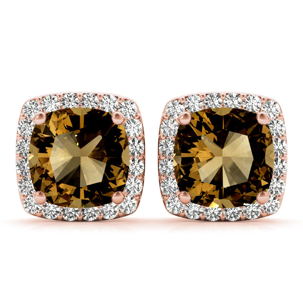 Cushion Halo Diamond Earrings · 0.36 ct tw
