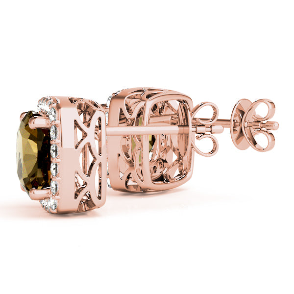 Cushion Halo Diamond Earrings · 0.42 ct tw