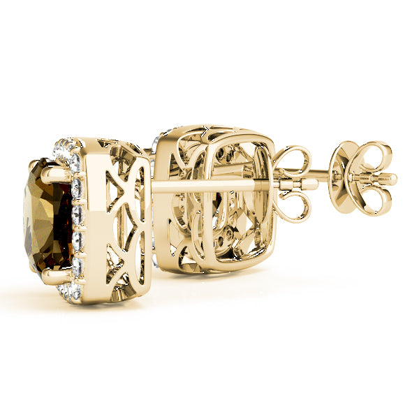 Cushion Halo Diamond Earrings · 0.36 ct tw