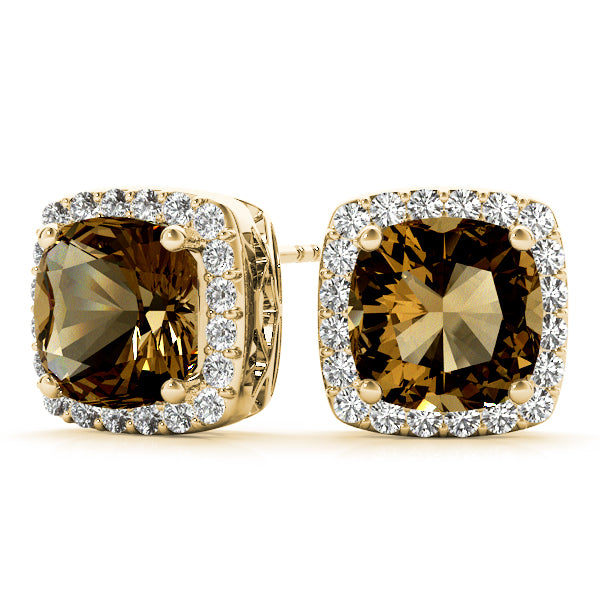 Cushion Halo Diamond Earrings · 0.24 ct tw