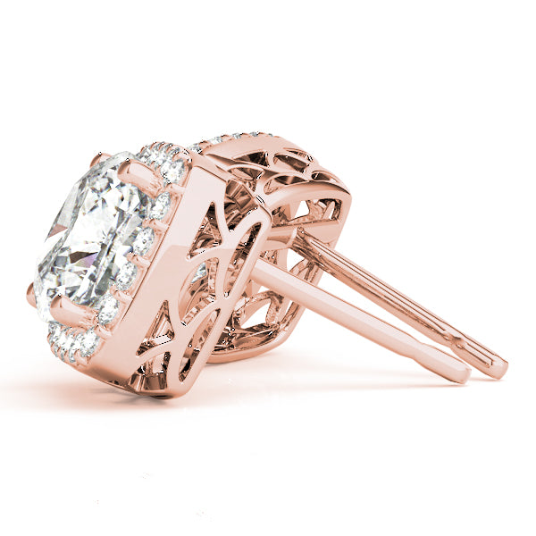 Cushion Halo Diamond Earrings · 0.24 ct tw