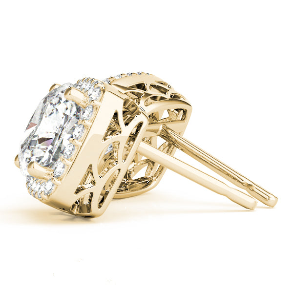 Cushion Halo Diamond Earrings · 0.36 ct tw