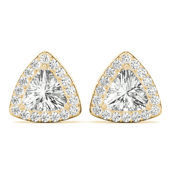 Trillion Halo Diamond Earrings · 0.23 ct tw