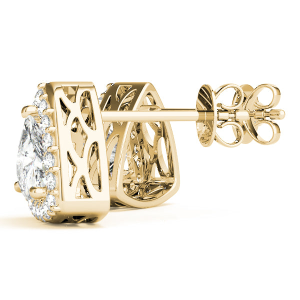Trillion Halo Diamond Earrings · 0.23 ct tw