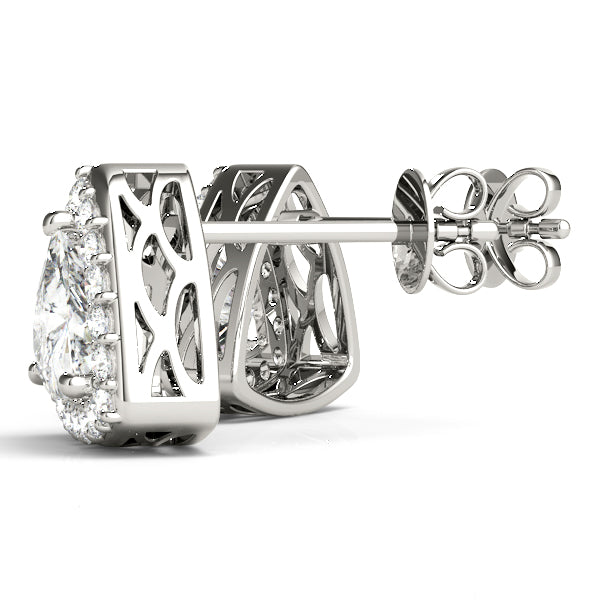 Trillion Halo Diamond Earrings · 0.23 ct tw