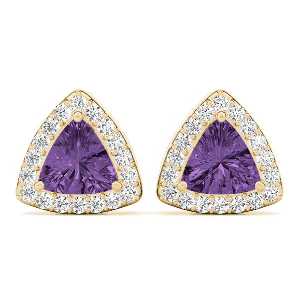 Trillion Halo Diamond Earrings · 0.23 ct tw
