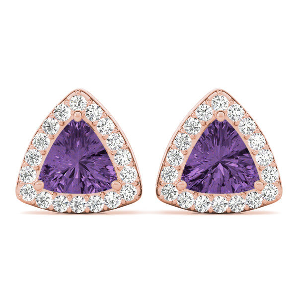 Trillion Halo Diamond Earrings · 0.23 ct tw