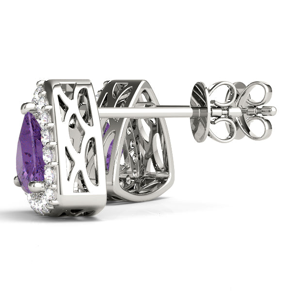 Trillion Halo Diamond Earrings · 0.27 ct tw