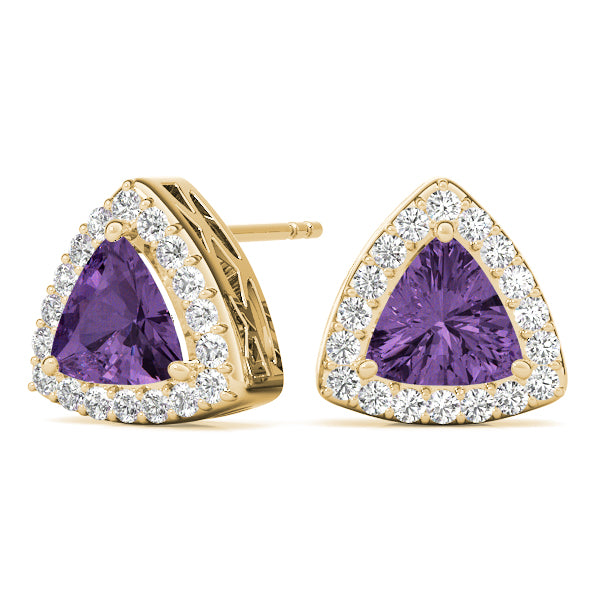 Trillion Halo Diamond Earrings · 0.23 ct tw