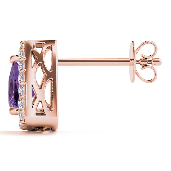 Trillion Halo Diamond Earrings · 0.23 ct tw