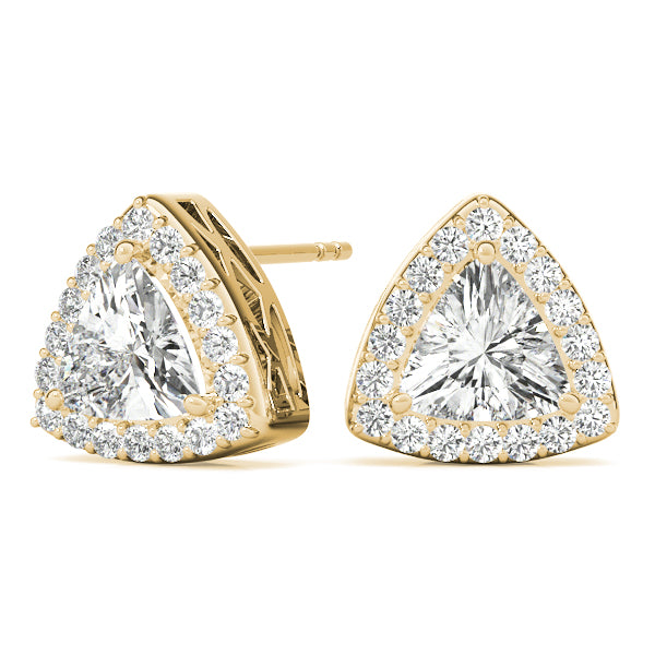 Trillion Halo Diamond Earrings · 0.23 ct tw