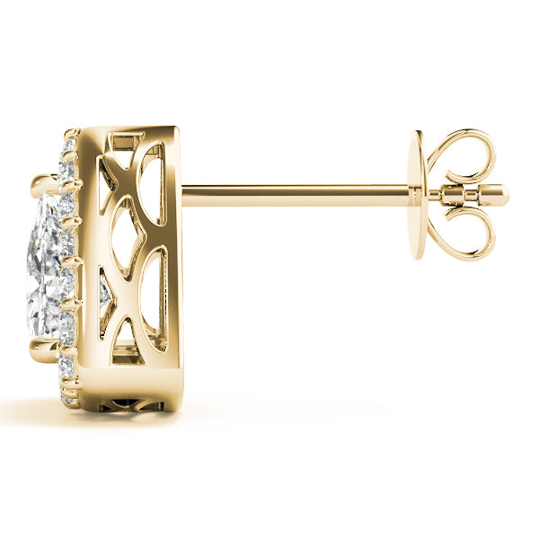 Trillion Halo Diamond Earrings · 0.23 ct tw