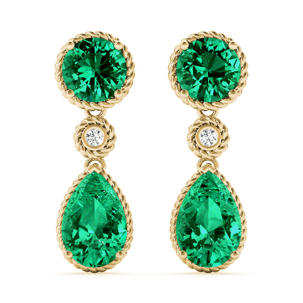 Pear Gemstone Earrings · 0.03 ct tw