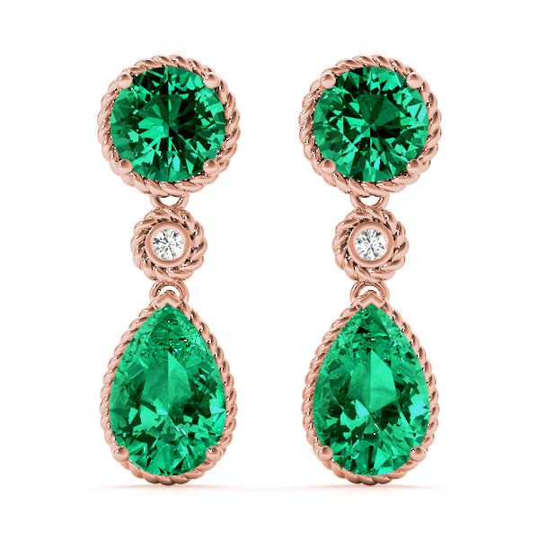 Pear Gemstone Earrings · 0.03 ct tw