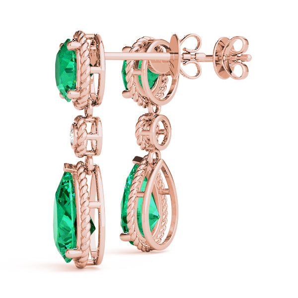 Pear Gemstone Earrings · 0.03 ct tw