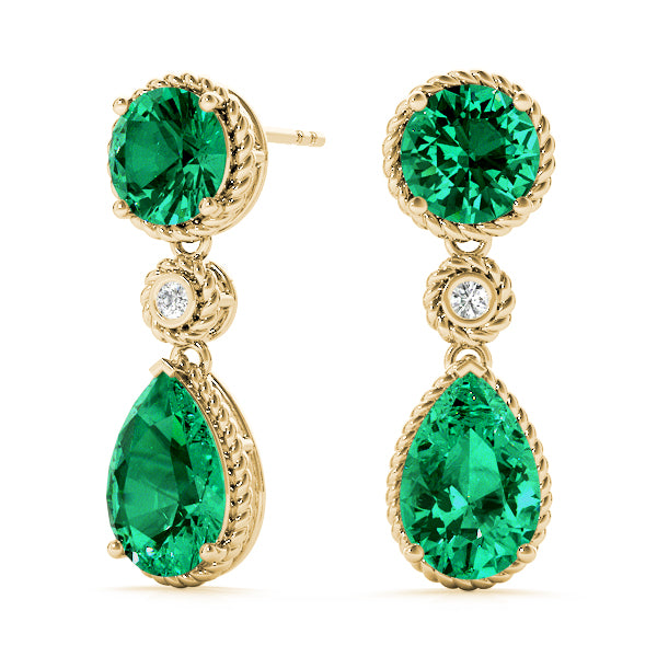 Pear Gemstone Earrings · 0.03 ct tw
