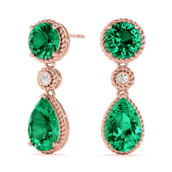 Pear Gemstone Earrings · 0.03 ct tw