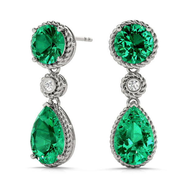 Pear Gemstone Earrings · 0.03 ct tw